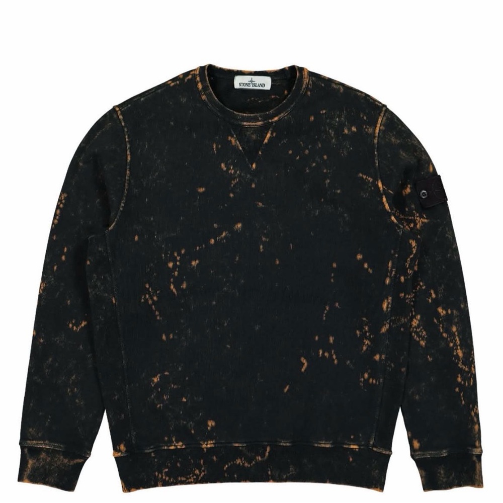 Stone Island Men's Sweater in Black and Tan